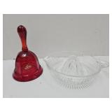 VTG Juicer & Ruby Red Viking Glass Bell