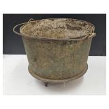 Cast Iron Footed Pot  10" x 8.5" h