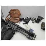 Cameras, Nikon, Topcon, Lens, Tripod  , Brownie ++