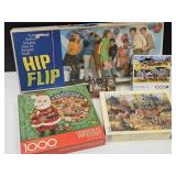 Parker Brothers Hip Flip Game & 4 Jigsaw Puzzle