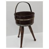 Wood Whiskey Barrel Planter H19"