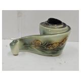 VTG Hull Parchment & Pine Candleholder 2"H