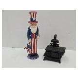 Cast iron Bonnie GLO Toys 4" Stove & Resin Uncle S