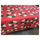 VTG Christmas Quilt 78x75"