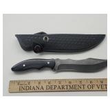 New 10" Wood Handle Knife w Sheath