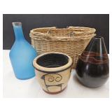 Planter Vases & Basket of Home Decor
