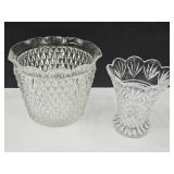 VTG Indiana Glass Diamond Point Ice Bucket & Vase