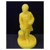 Boyd Uranium UV Colonial Man Sunflower Glass 41/4"
