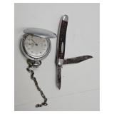 Working John Alden  Pocket Watch & Saber Knife