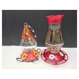 2 Nice Birdfeeders Glass Domes
