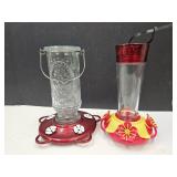 2 Nice Birdfeeders Glass Domes