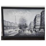 Paris Black & White Wall Decor Art 39 x 26