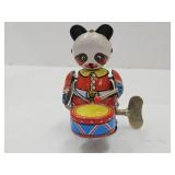 Panda Drummer Clock Work Wind Up Tin Toy