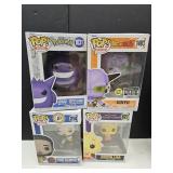 4 FUNKO POPS