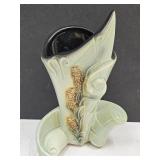 VTG Hull Parchment Pine Vase 6"H