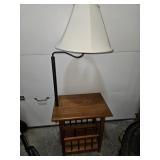 Side Table Lamp w Magazine Holder 14 x 20 x 54" h