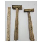 2 USA Hammers with Brass Heads