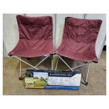 2 Folding Chairs & Badmitton Set