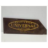 Grain &Bale Universal Elevator Brimfield Ind Sign