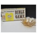Bible Game & Peach Mustard Bowl 11.5" W