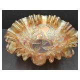 VTG Fenton Marigold Carnival Glass Bowl 8 1/2"W