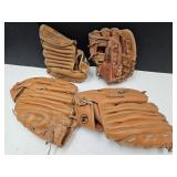 4 Baseball Mitts, Toddler & Youth