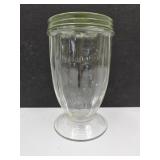 Vintage Glass Jar with Lid 7" high