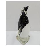 Vintage Heavy Art Glass PeNGUIN 9" H