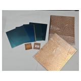 Pure Copper Sheets 2-8x10 6-6x6 2-2x2