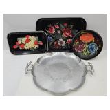 MCM Metal Trays, LG Hammered Aluminum +