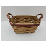 Longaberger Basket 4x7" w Leather Handles