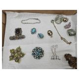 Costume Jewelry-Cameo Pendant, Brooches, +