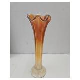 Peach Luster Swung Vase 11"h