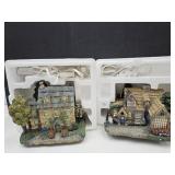 2 Thomas Kinkade Light Up Village Houses SEE PIC