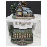 2 Thomas Kinkade Light Up Village Houses SEE PIC