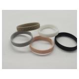 Lot of Silicone Rings Sz 8
