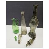 3 Glass MCM Decantors Up to 19"h