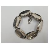 VTG Monet Sterling Silver Link Bracelet 7.5"