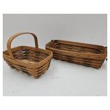 2 Longaberger Baskets up to 15" W
