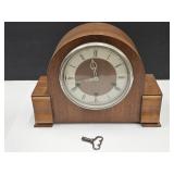 Vintage  Smith Mantle Clock 12" L  w Key