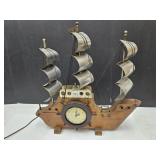 Vintage Lanshire Ship Clock 18" L Works