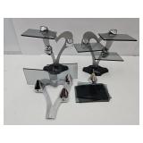 3 Metal Base Glass Shelves for Jewelry Display