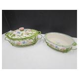 2 Temptations Baking Dishes W Metal Holders