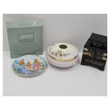 VTG Bavaria Hair Receiver & 3.5" W Oriental Box +