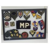 Display Box w Military Insignia