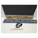Dog Leash w Light & 2 Home Decor Signs  Up to 42"