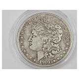 1901 S Silver  Morgan Dollar Coin