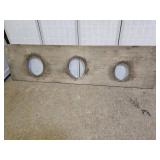 Primitive 3 Hole Outhouse Seat   72 x 19"