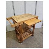 Portable Kitchen Island with Cutting Board 29x31"