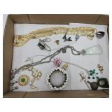 Costume Jewelry Lot- Sharks Teeth Pendants, +